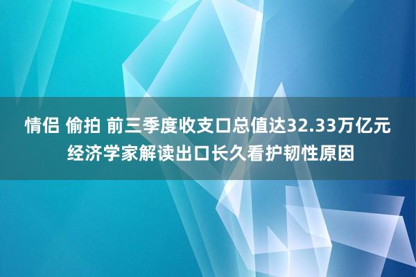 情侣 偷拍 前三季度收支口总值达32.33万亿元 经济学家解读出口长久看护韧性原因