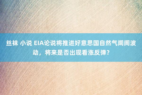 丝袜 小说 EIA论说将推进好意思国自然气阛阓波动，将来是否出现看涨反弹？