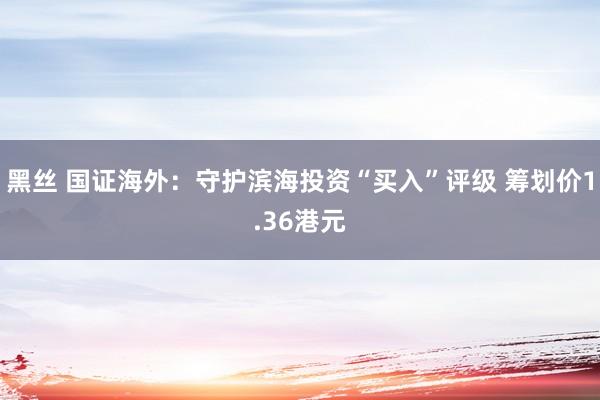 黑丝 国证海外：守护滨海投资“买入”评级 筹划价1.36港元